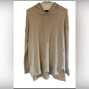 Bloomingdale’s Cashmere Sweater Hooded Beige Medium- Please See Description!